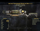 Anti-armor Tuned Automatic Ultracite Laser Rifle - Level 50