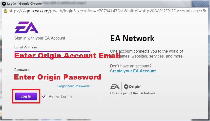 EA Account – Origin