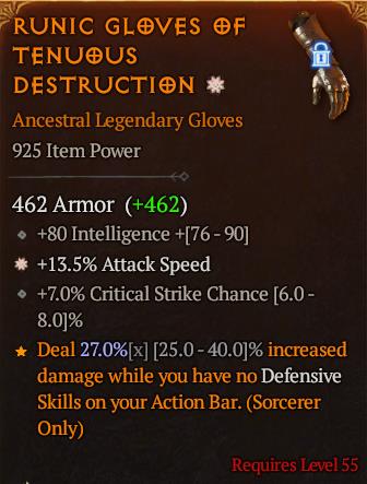 Runic Gloves Of[ID:17243464193]