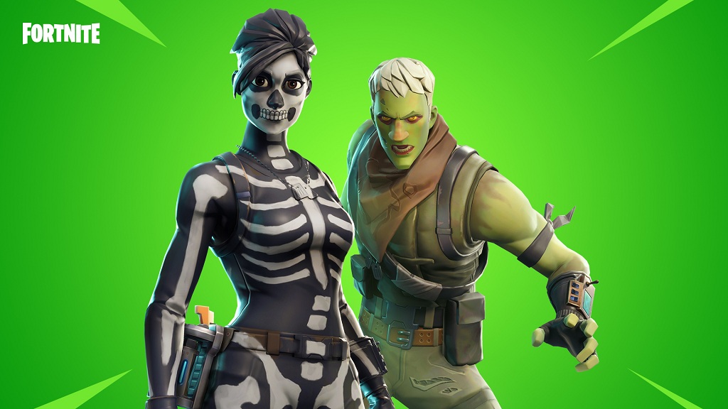 Fortnite That S Why A Green Skin And A Blue Item Are The Stars In - therefore the number of players was manageable at that time and only a few bought the halloween skins so they were rare above all the skull trooper was