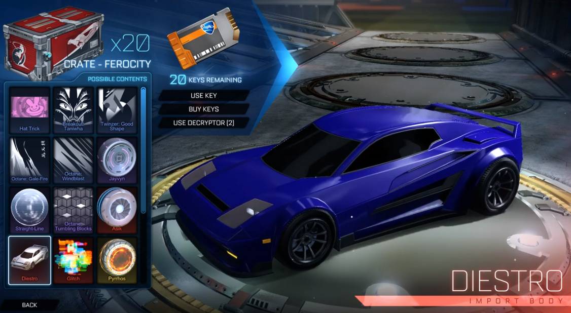 buying rocket league items switch