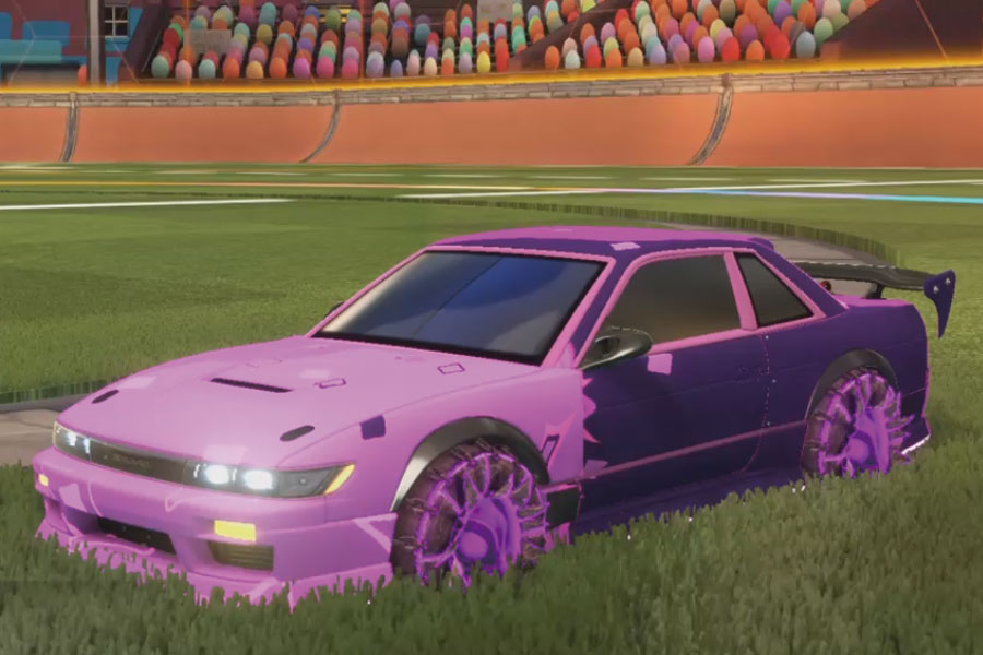 Rocket league Nissan Silvia Rle Pink design with Jacana,Slish-Slosh