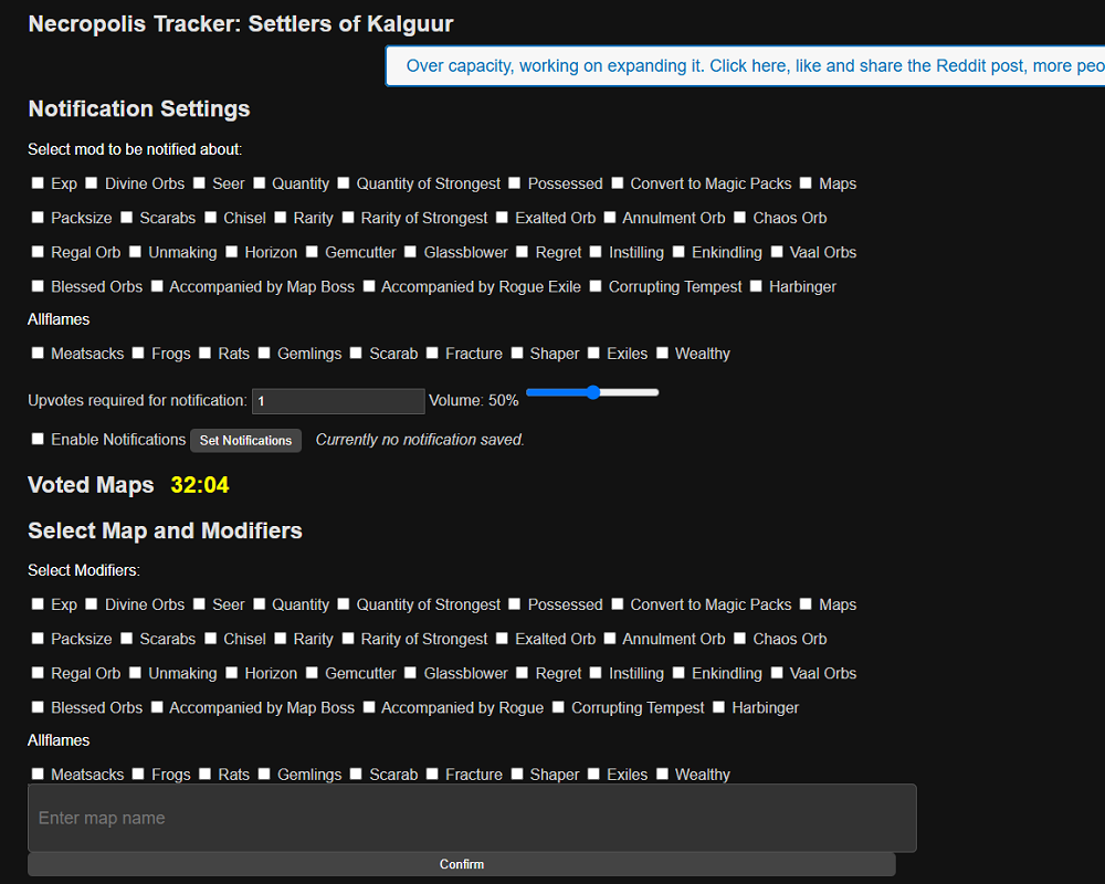 POE 3.25 Settlers of Kalguur Necropolis Tracker